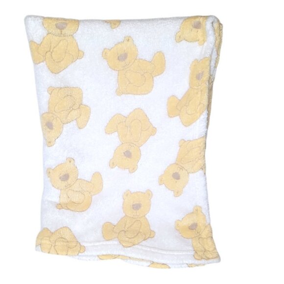 Tadpoles Yellow Bear Security Lovey Blanket 30" X 39" - Picture 1 of 6